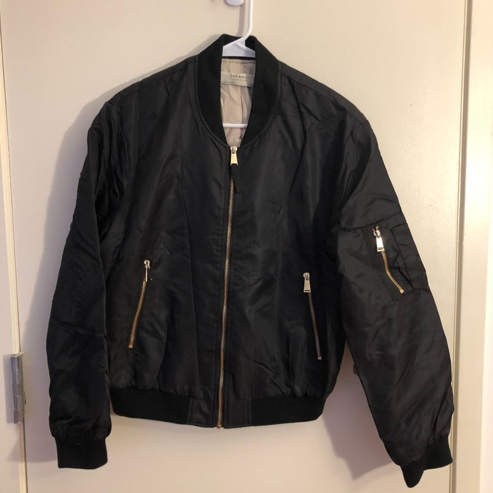 EUC black Zara bomber